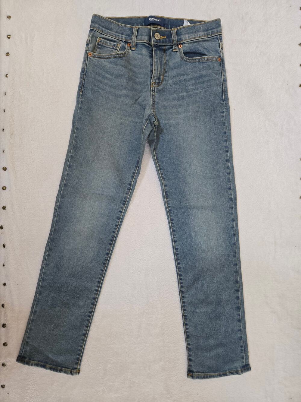 Old Navy Karate Jeans Boys 12 Blue Stretch Denim Adjustable Waist NWOT